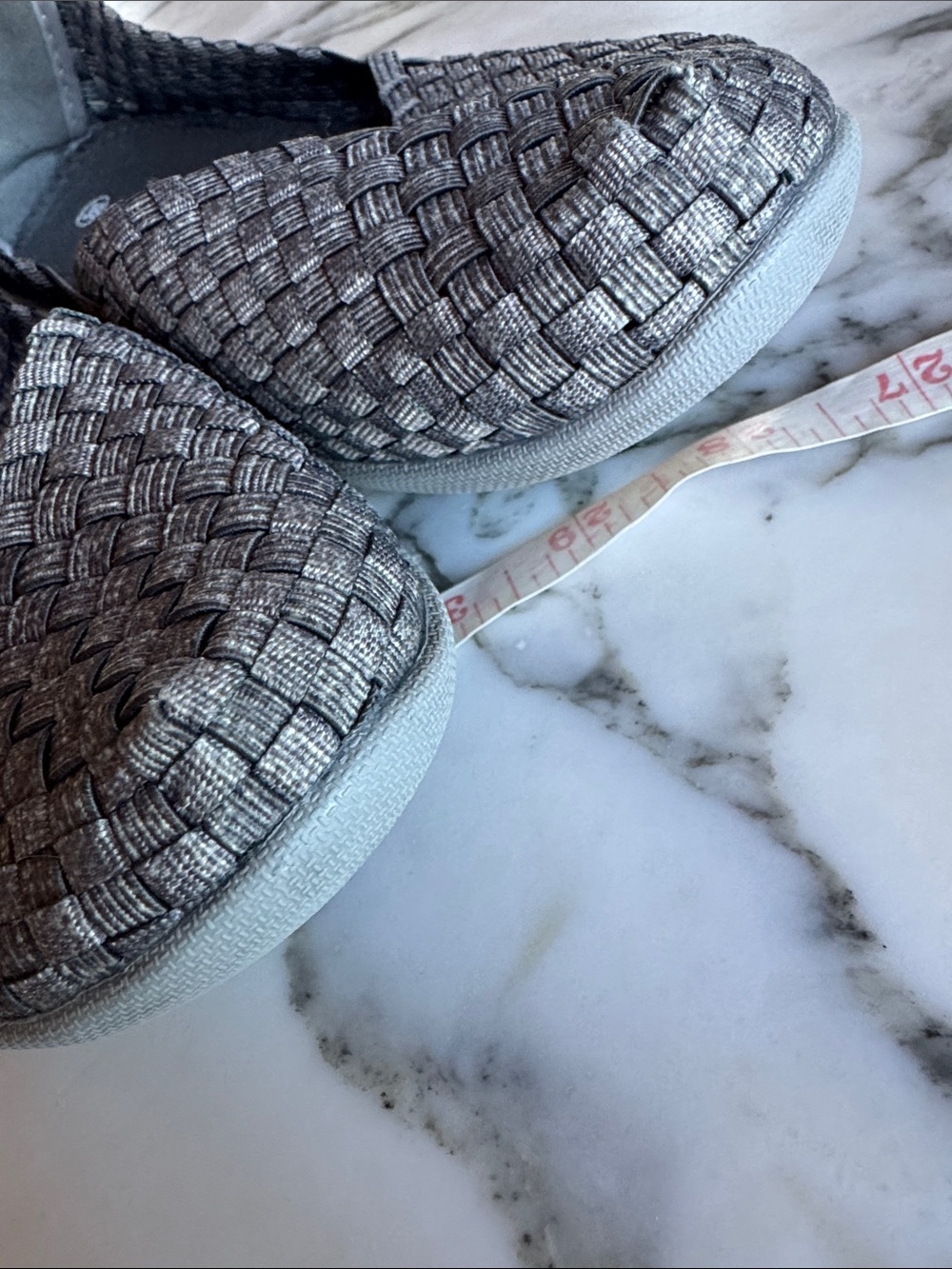 Bernie Mev Catwalk Pewter Woven Memory Foam Flats EU 39 US 8-8.5 - Picture 9 of 10